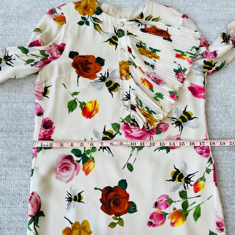 Gucci Roses and Bees Silk Shift Dress - Picture 10 of 15